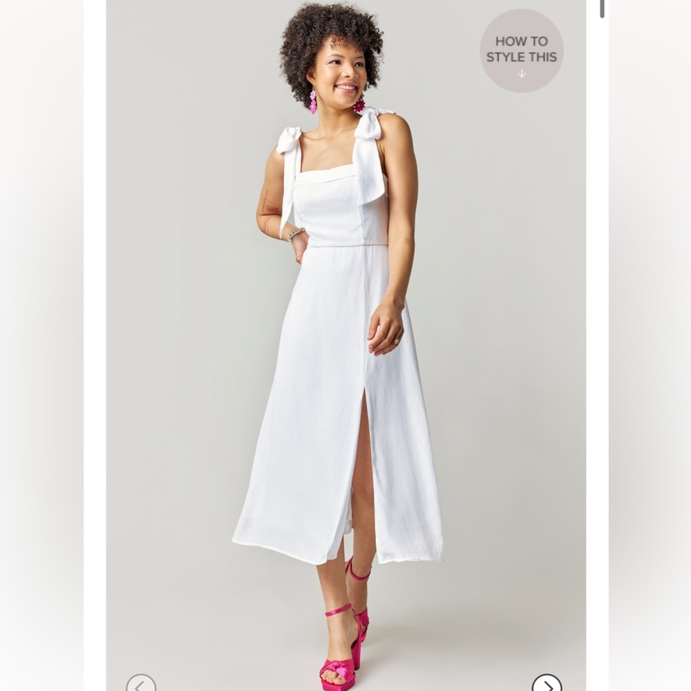 Zoey Tie Shoulder Midi Dress XL